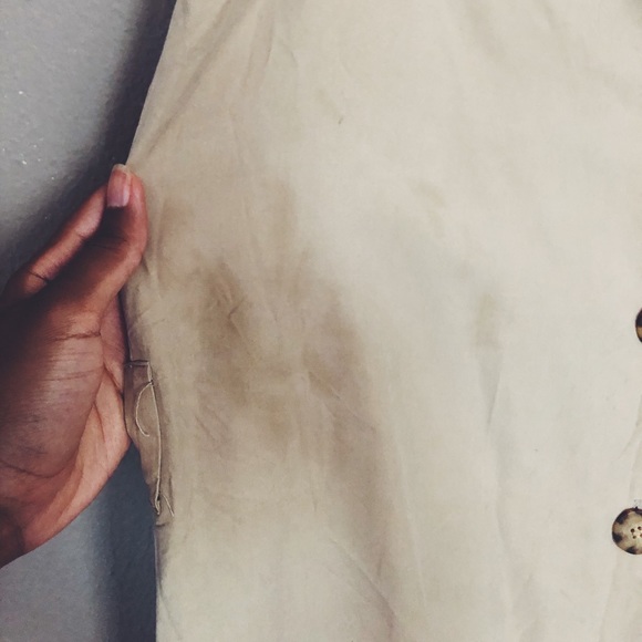 SOLD Vintage silk trench vest jacket - Picture 4 of 10